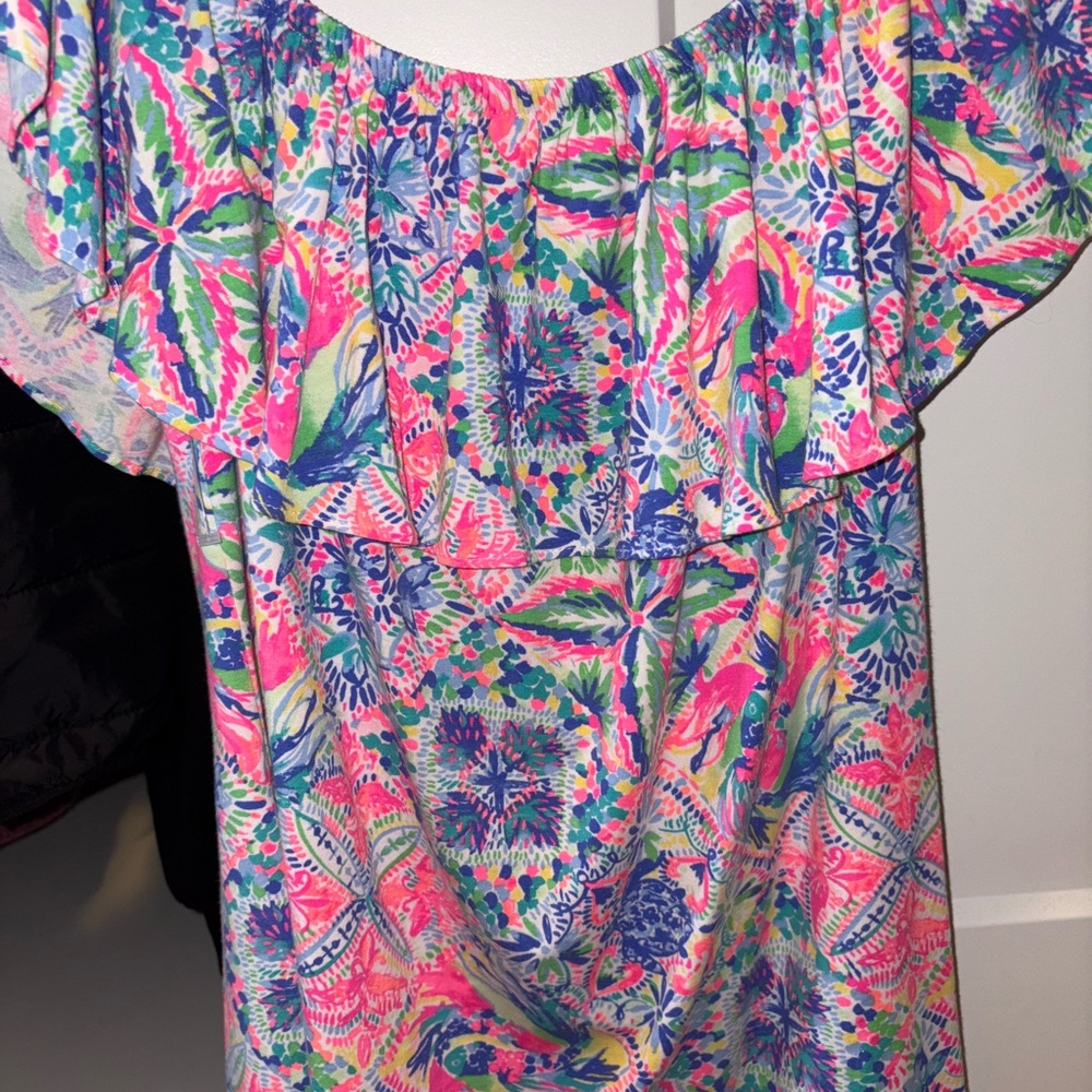 Lilly Pulitzer La Fortuna flounced top Small